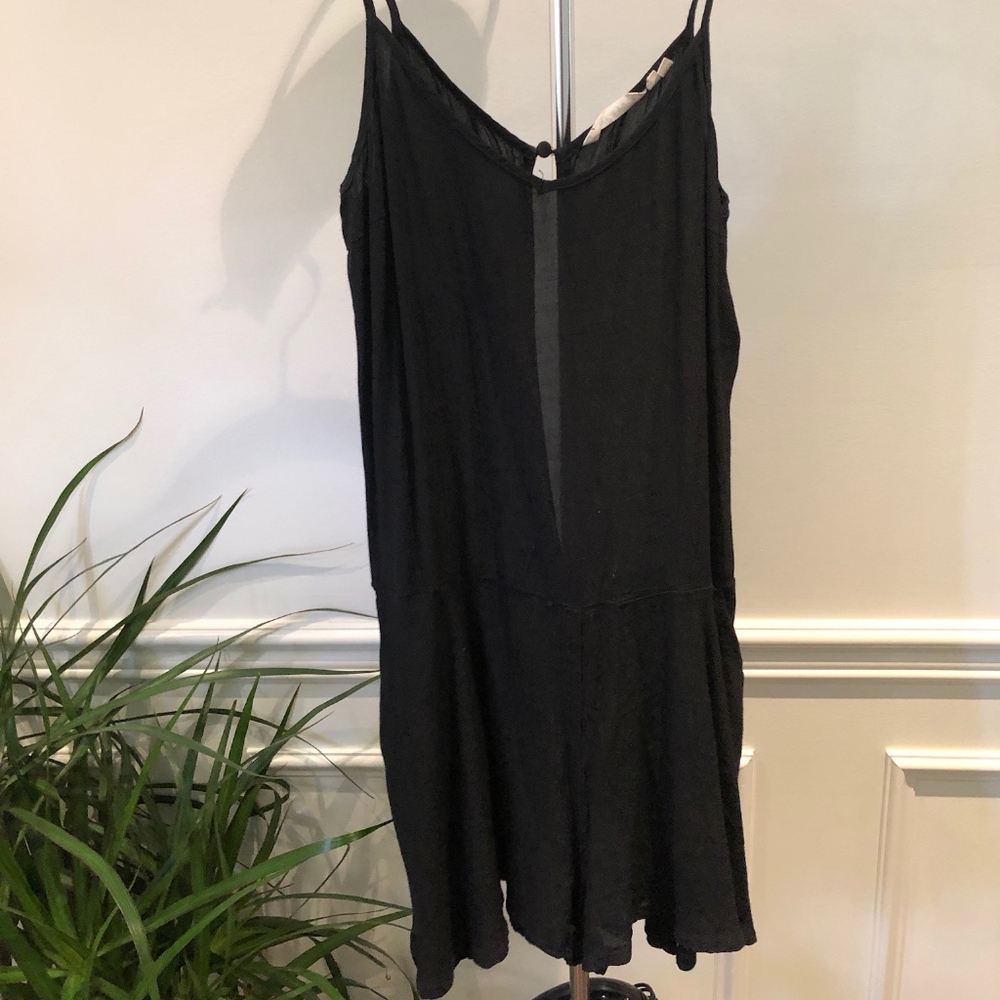 Black Romper with back cut-out